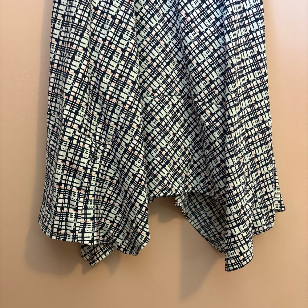 Coolibar NWT Handkerchief Hem Blue and White Dress - Picture 11 of 14